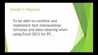 Data Cleaning & Formatting -  Module 2 (Combining Text Manipulation Formulas)