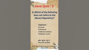 Java Quiz 3 #java #python #javascript #coding #ai #springboot #developer #code
