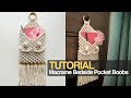 DIY: Tutorial Macrame Bedside Pocket / Macrame Wall Hanging