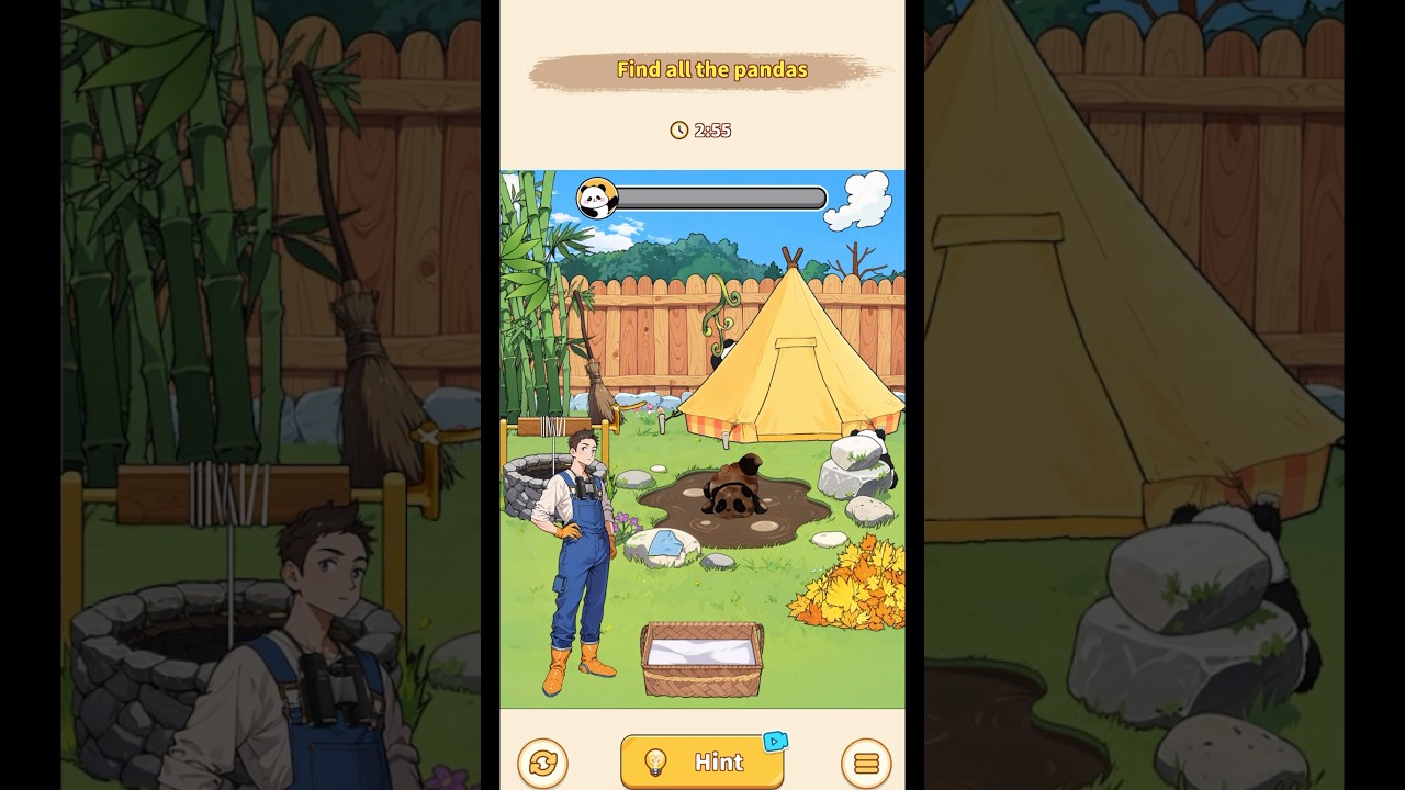 Brain Puzzle 2: Logic Twist - Level 52 - Find Panda - Find all the