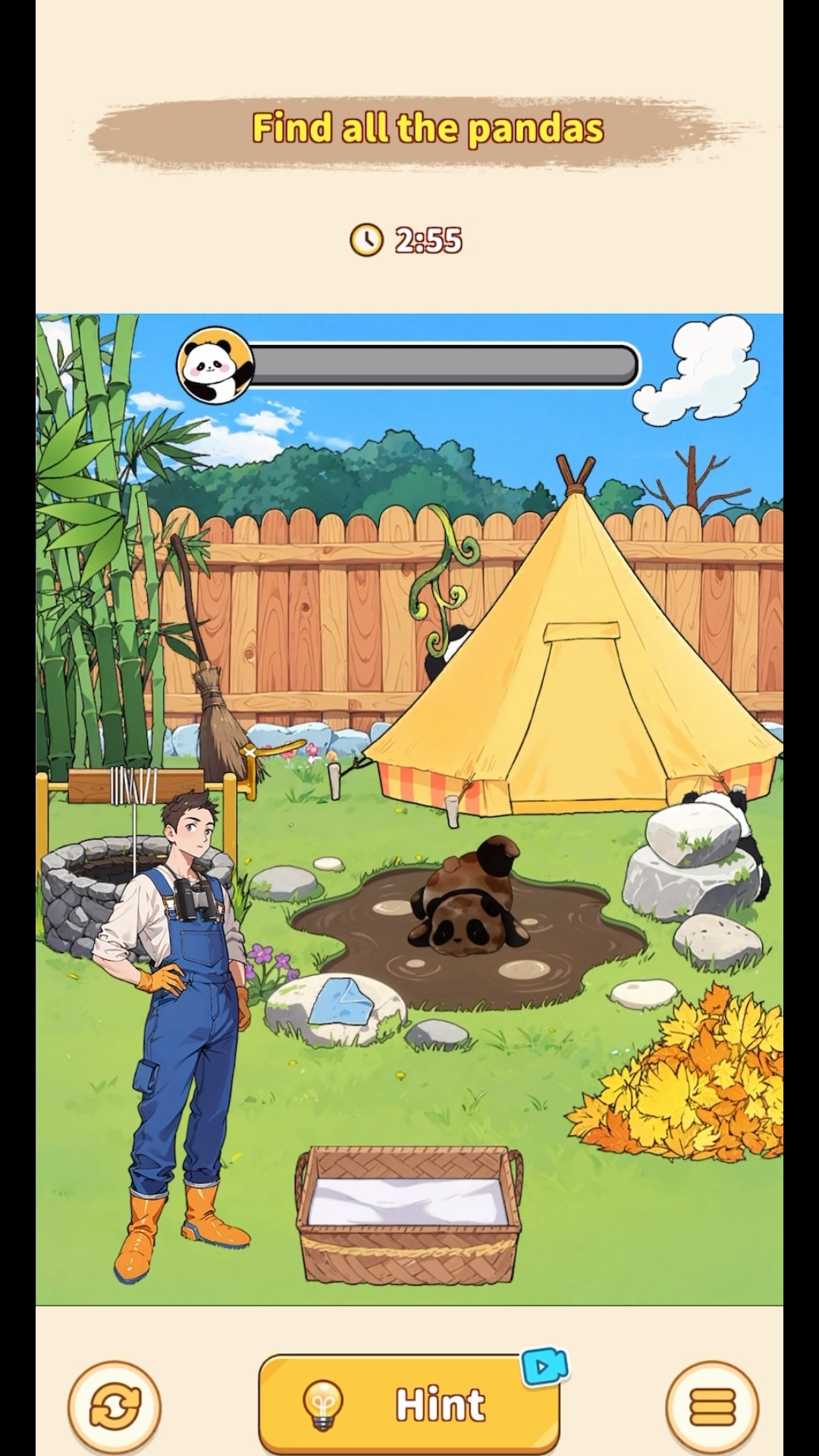 Brain Puzzle 2: Logic Twist - Level 52 - Find Panda - Find all the