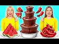Chocolate Fountain Fondue Challenge | Funny Food Situations by Multi DO Joy