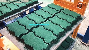 2021 new QT4-15S zigzag paving brick machine making color pavers automatically for America buyer