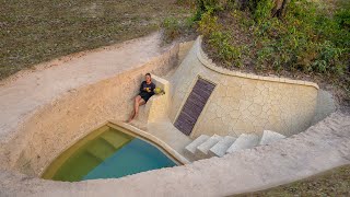 Girl Living Off The Grid Build Secret Underground Mini Swimming Pool