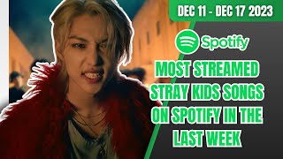 [TOP 30] MOST STREAMED STRAY KIDS SONGS ON SPOTIFY IN THE LAST WEEK | DEC 11 – DEC 17 2023