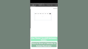 Adobe Illustrator: How to draw a calendar