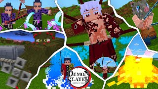 ATUALIZOU! UMA DAS MELHORES ADDON de DEMON SLAYER do MUNDO (Kimetsu St) PARA MINECRAFT PE!! 1.21.73+
