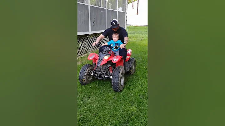 1 year old's 1st 4wheeler ride doesn't like it at ...