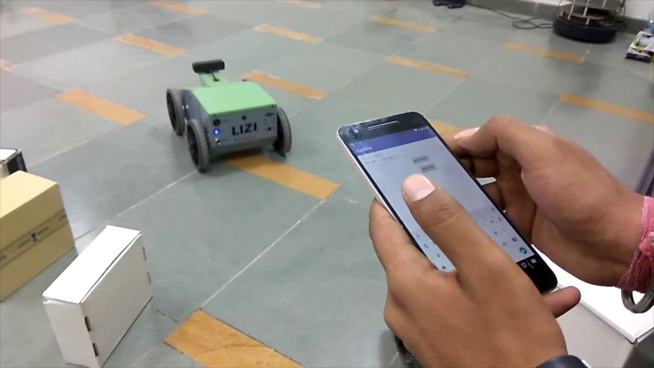 Controlling Lizi robot using phone gyroscope