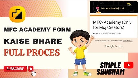 MFC Academy Ka Form Kaise Bhare | @mojforcreators6752 | Simple Shubham | Moj Tutorial