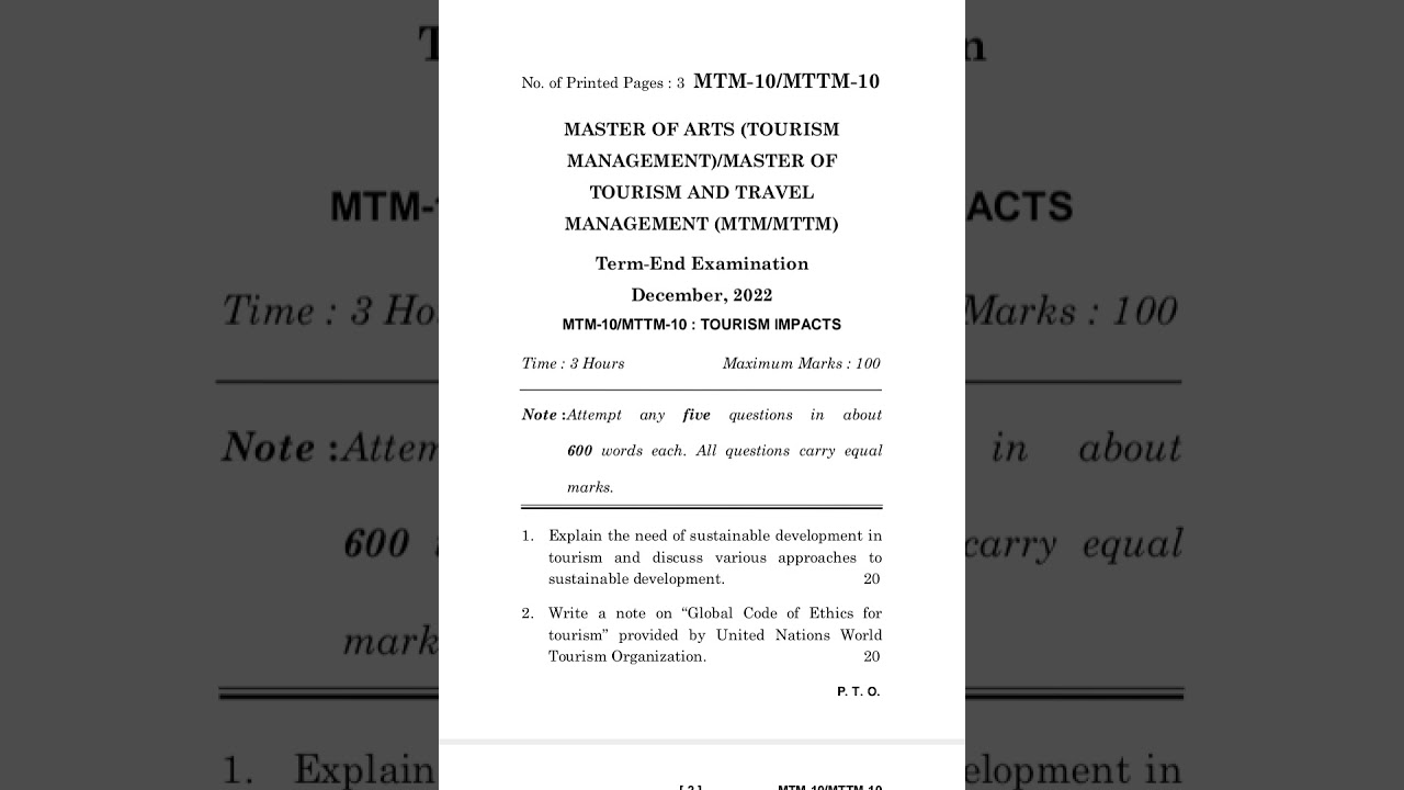 MTM-10/MTTM-10    DECEMBER-2022 QUESTION PAPER IGNOU