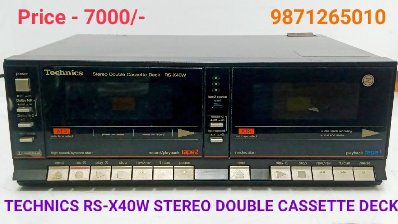 TECHNICS RSX40W STEREO DOUBLE CASSETTE DECK Price 7000/ Contact No