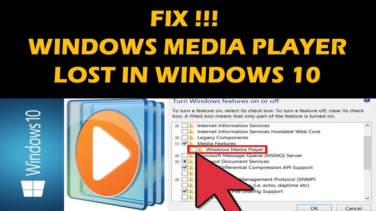 How To Enable/disable Windows Media Player In 10 Youtube Closed ...