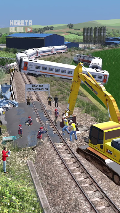Kereta Api Putar Balik Ada Perbaikan Jalan #keretaapi #gamekeretaapi #train #railway #kai