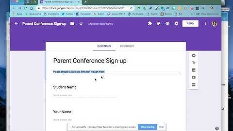 Scheduling Parent Teacher Conferences Using Google Forms