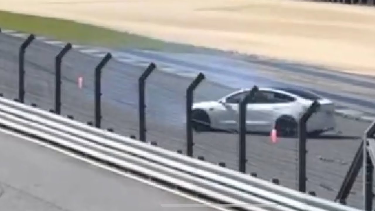 Atlanta Tesla Atlanta Motorsports Park Tesla Corsa Close Call - YouTube
