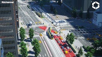 Massive REALISTIC Transit Hub – Train, Tram, Bus & Taxi | Cities Skylines 2 | Qingling island EP2