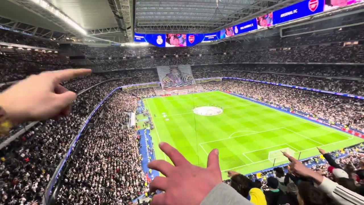 Hala Madrid Y Nada Más Pre Match Vs Arsenal At The Estadio Santiago Bernabeu, 16/04/2025