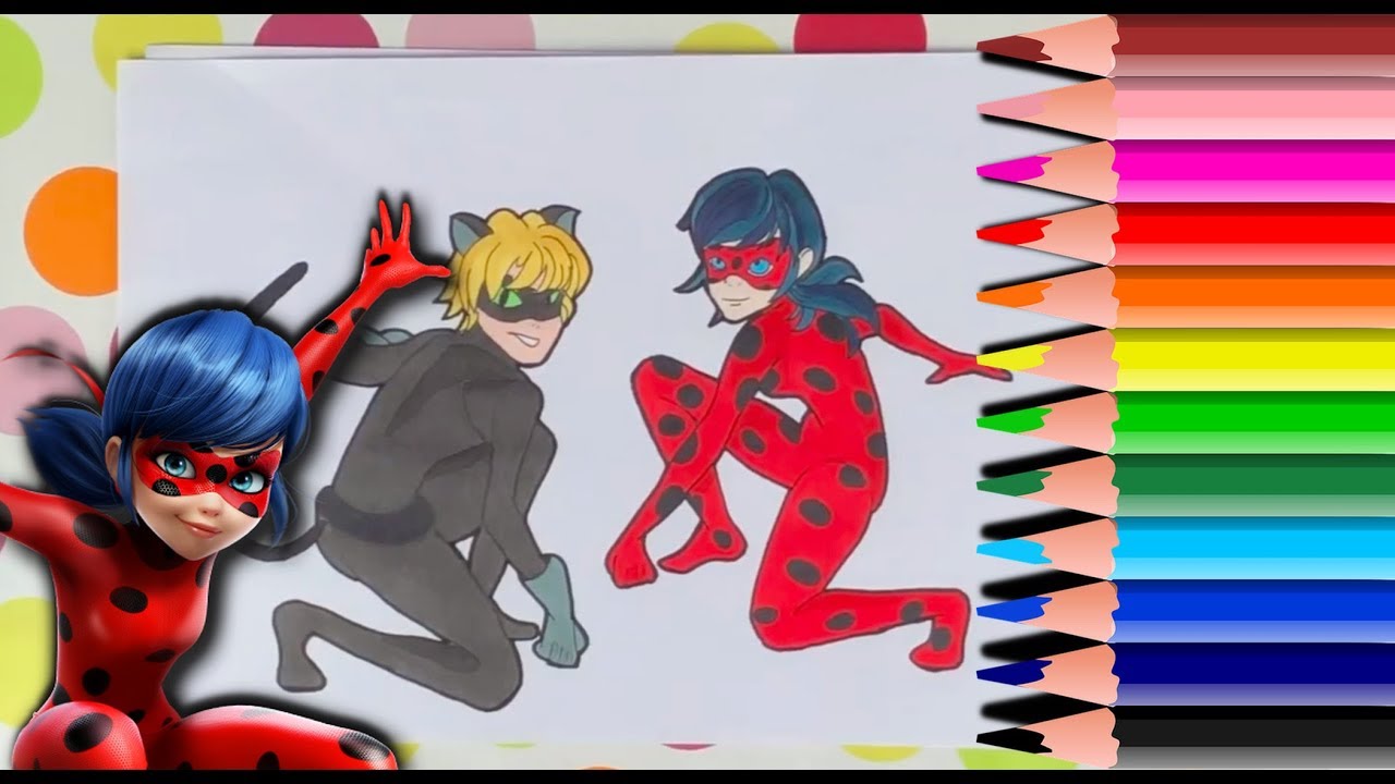 Miraculous Ladybug Et Chat Noir Apprendre à Dessiner Speed Coloring Drawning Sabrinart