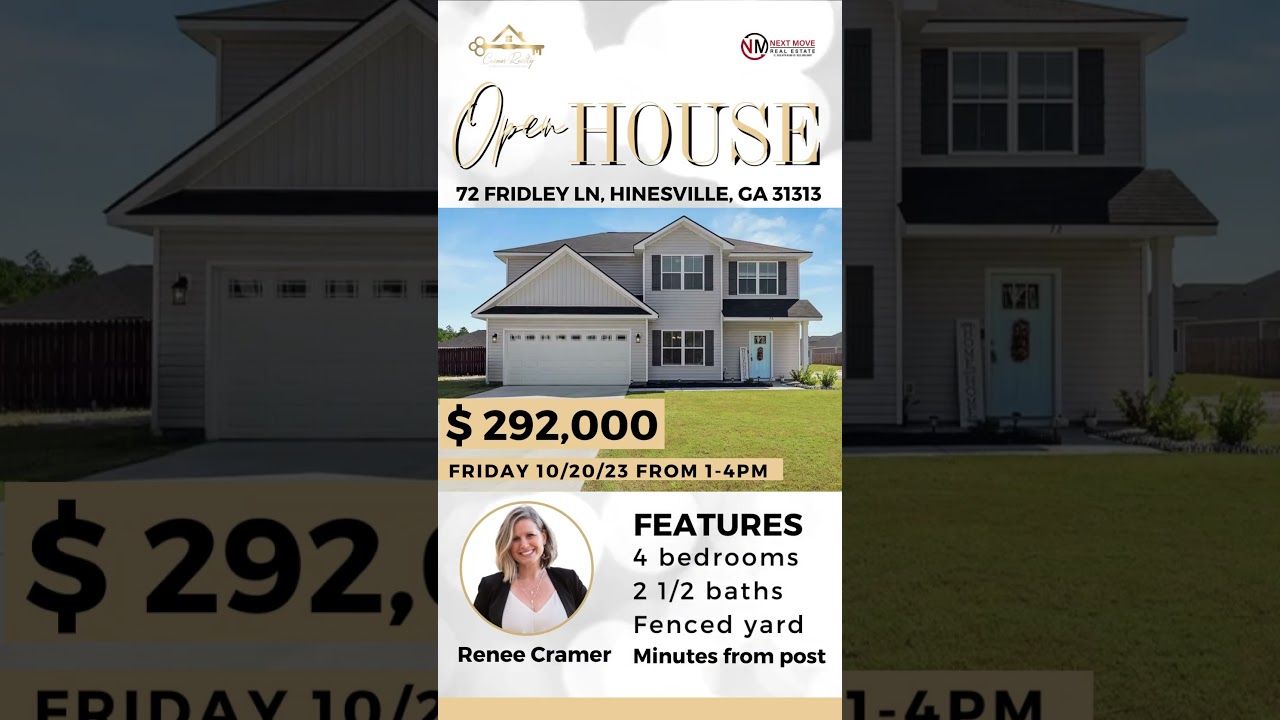 Open House at 72 Fridley Ln, Hinesville, GA 31313