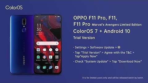 ColorOS7 update in oppo f11 pro/oppo f11 apply fast (beta version)
