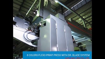 Luminary 8 Colors Stack type Flexo Print Press with Dr. Blade System