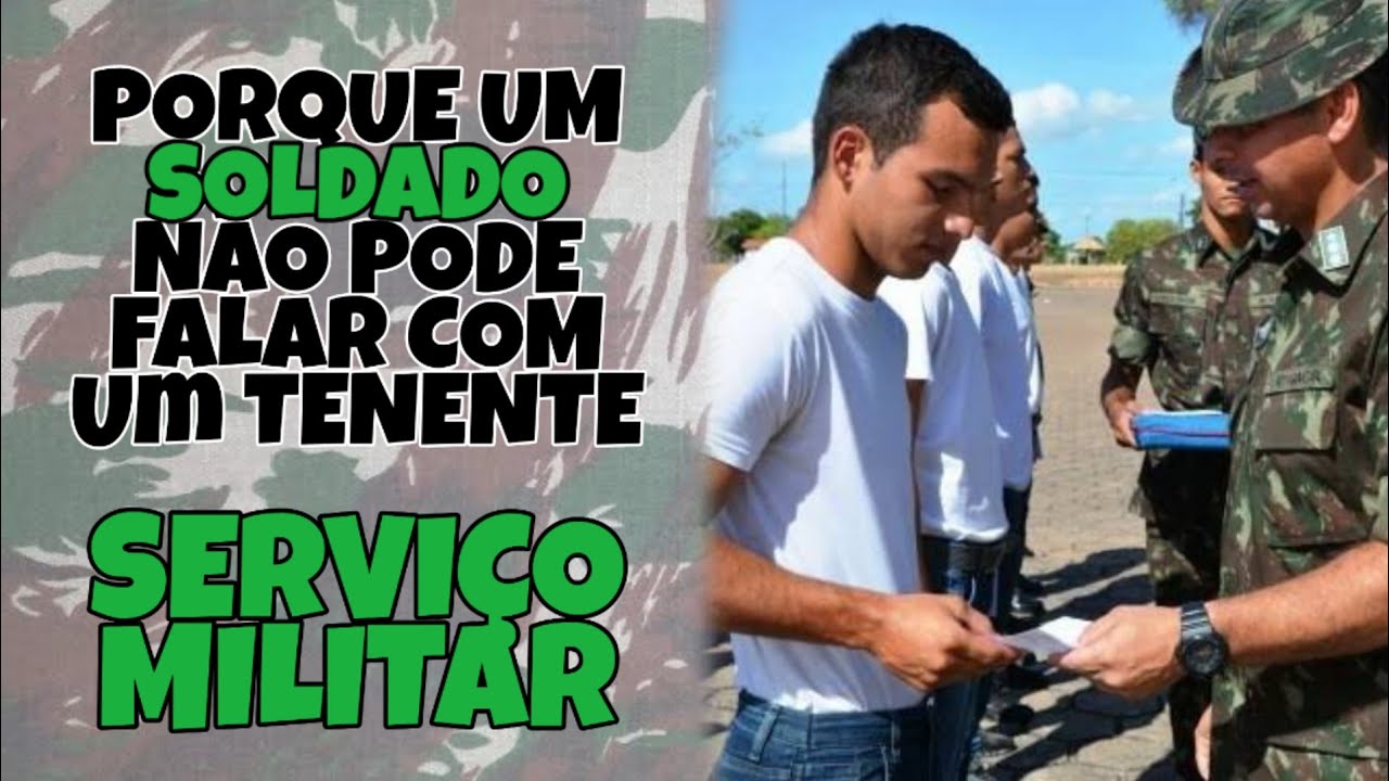 POR QUE UM SOLDADO NÃO PODE FALAR COM UM TENENTE ? EXÉRCITO BRASILEIRO YouTube POR QUE UM SOLDADO NÃO PODE FALAR COM UM TENENTE ? EXÉRCITO BRASILEIRO YouTube