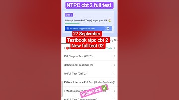 testbook ntpc cbt 2 full test 2✅ NTPC cbt 2 test today ✅#ntpc#cbt2 #ntpccbt2#rrb #rrbntpc#ytshorts