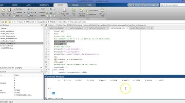 Matlab. Asignar elementos a un vector con la función linspace