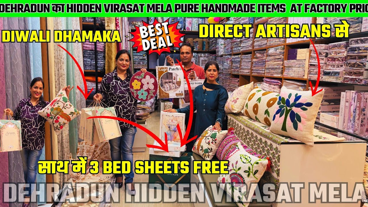 मिल गया Dehradun का Hidden Virasat Mela😱 | All Handmade Handloom Handcrafted Items Wholesale Priceपर