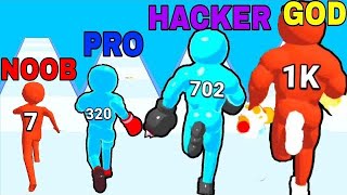 NOOB VS PRO VS HACKER VS GOD in Runner Up! |Version 4