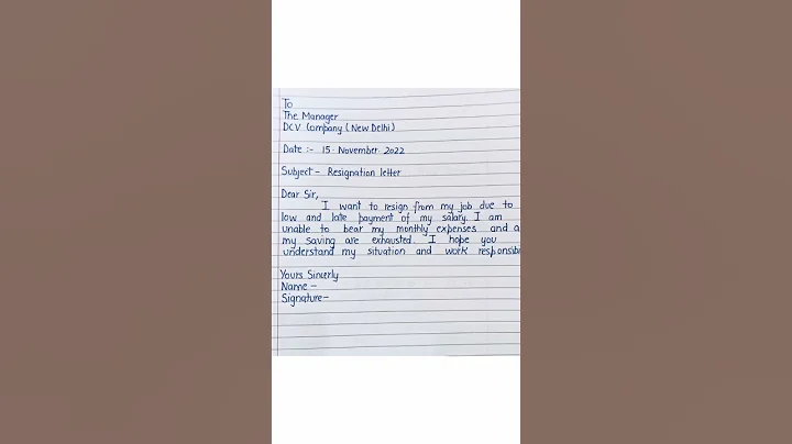 Resignation letter #resignationletter #shorts