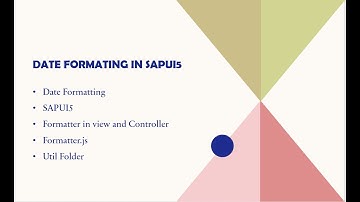 Date Formatting in SAPUI5 for view and Controller | Formatter.js | Step by Step Guide