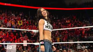 Raw 2Nd March, 2015 Aj Lee Returns To Help Paige Against The Bella Twins 1280