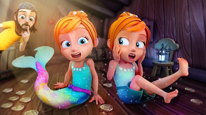 ADLEYS TWiN MERMAiD!! Melody the Lost Mermaid of pirate island is back as a Real Kid! new 3D cartoon