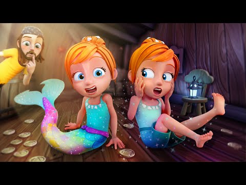 ADLEYS TWiN MERMAiD!! Melody the Lost Mermaid of pirate island is back as a Real Kid! new 3D car