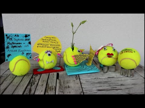 Diy Tennisball Tennisballe Basteln 5 Upcycling Ideen Blumenvase Zettelhalter Geheime Spardose Youtube