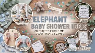 99+ Elephant Baby Shower Ideas 2026 🍼 Linen Banners and Gender Neutral Centerpiece Styling Themes screenshot 3