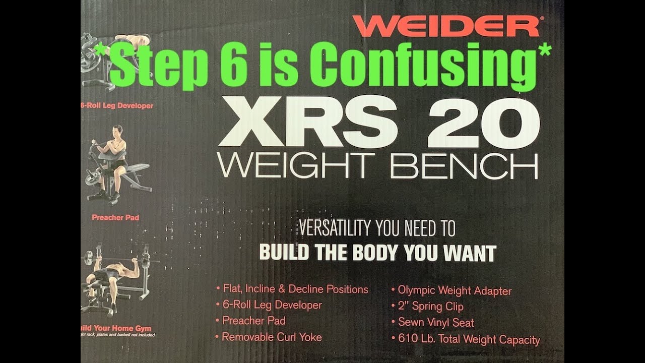 Weider XRS 20 Weight Bench Assembly Video - YouTube