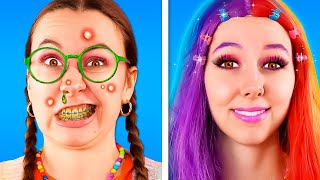 Extreme Makeover From NERD girl to POPULAR GIRL for Crush with TikTok Gadgets
