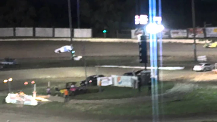 Eagle raceway shawn harker was leading big