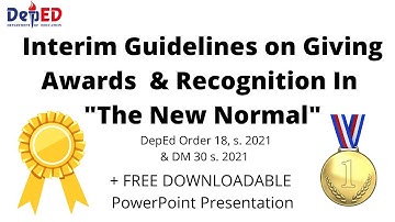 Guidelines on Giving Awards & Recognition in "The New Normal" : + FREE POWERPOINT PRESENTATION