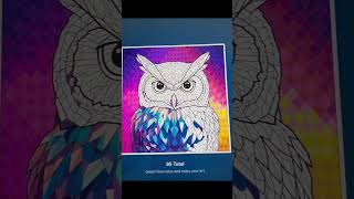 ✨ Relaxing Owl Coloring 🦉 | Calming Art for Stress Relief | #Shorts