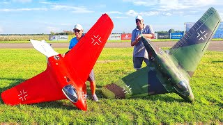 FAST AS A ROCKET! GIANT ME163 KOMET RC TURBINE JET FLIGHT DEMONSTRATION