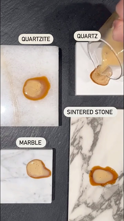 Sintered stone and quartz slabs are the best choices for kitchen countertops
