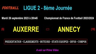 Auxerre - Annecy Match De Football De La 8Ème Journée De Ligue 2 - Saison 2023 2024