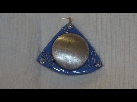 DIY-Polymer clay and aluminum pendant/Μενταγιόν με  πολυμερικό πηλό  και αλουμίνιο