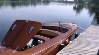Wooden Boats in motion, Clarion RA 23 barrelback
