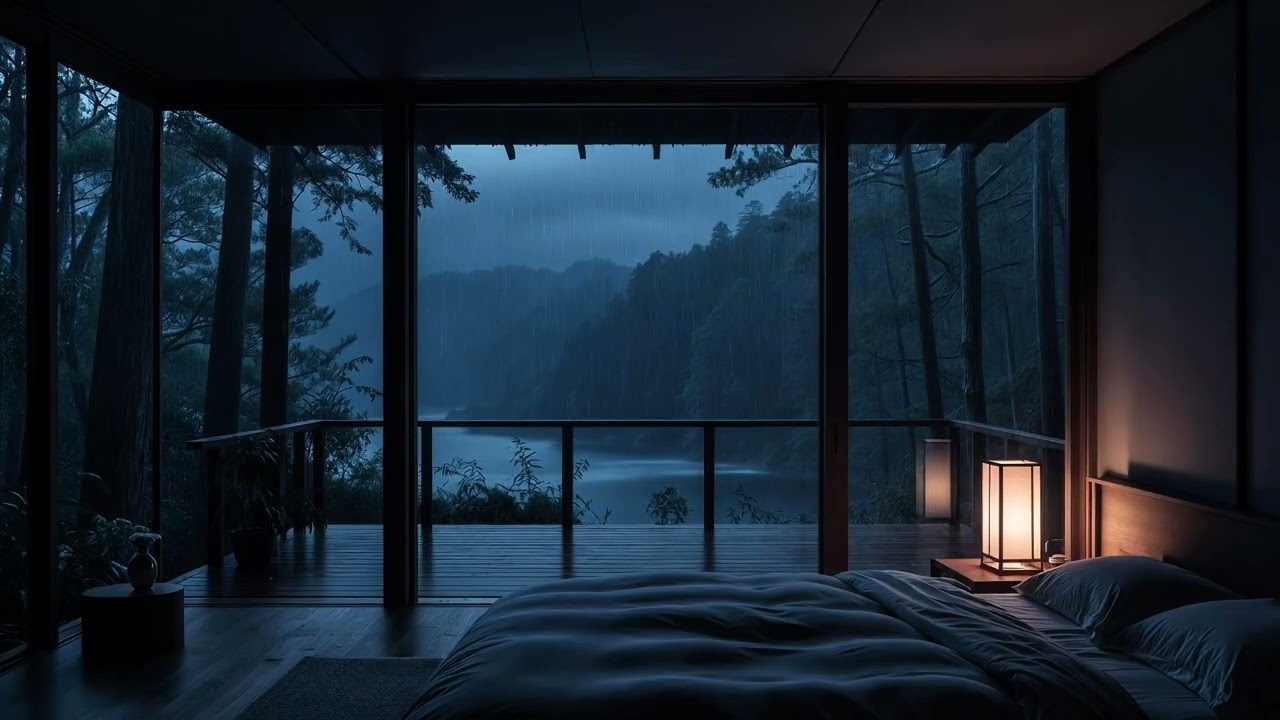 7 Hours of Early Morning rain in the Forest (Sleep Sounds) 🌧️ 