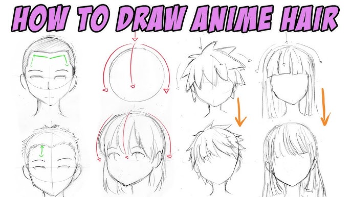 HOW TO DRAW ANIME STYLE HAIR by Miniuxtips - Make better art